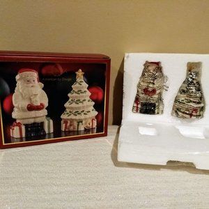 Lenox Holiday Santa Salt & Pepper set